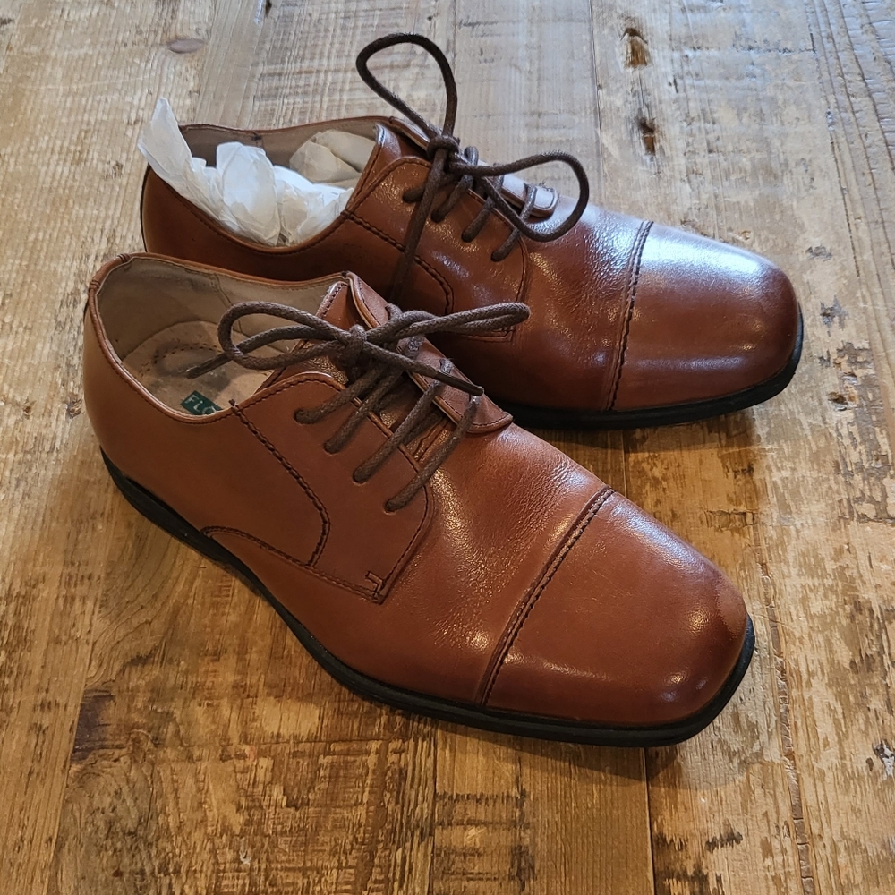 Florsheim Boys Reveal Captoe Oxford Jr, Cognac